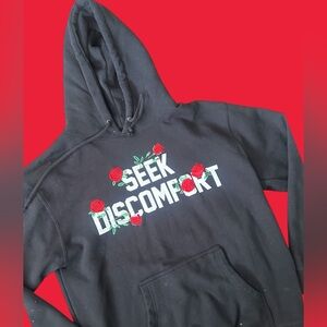 Seek Discomfort  embroired hoodie